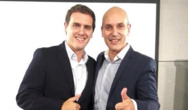 Sadat Maraña junto al presidente de Ciudadanos, Albert Rivera. Ciudadanos