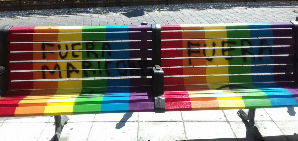 Una de las pintadas de odio en Madrid