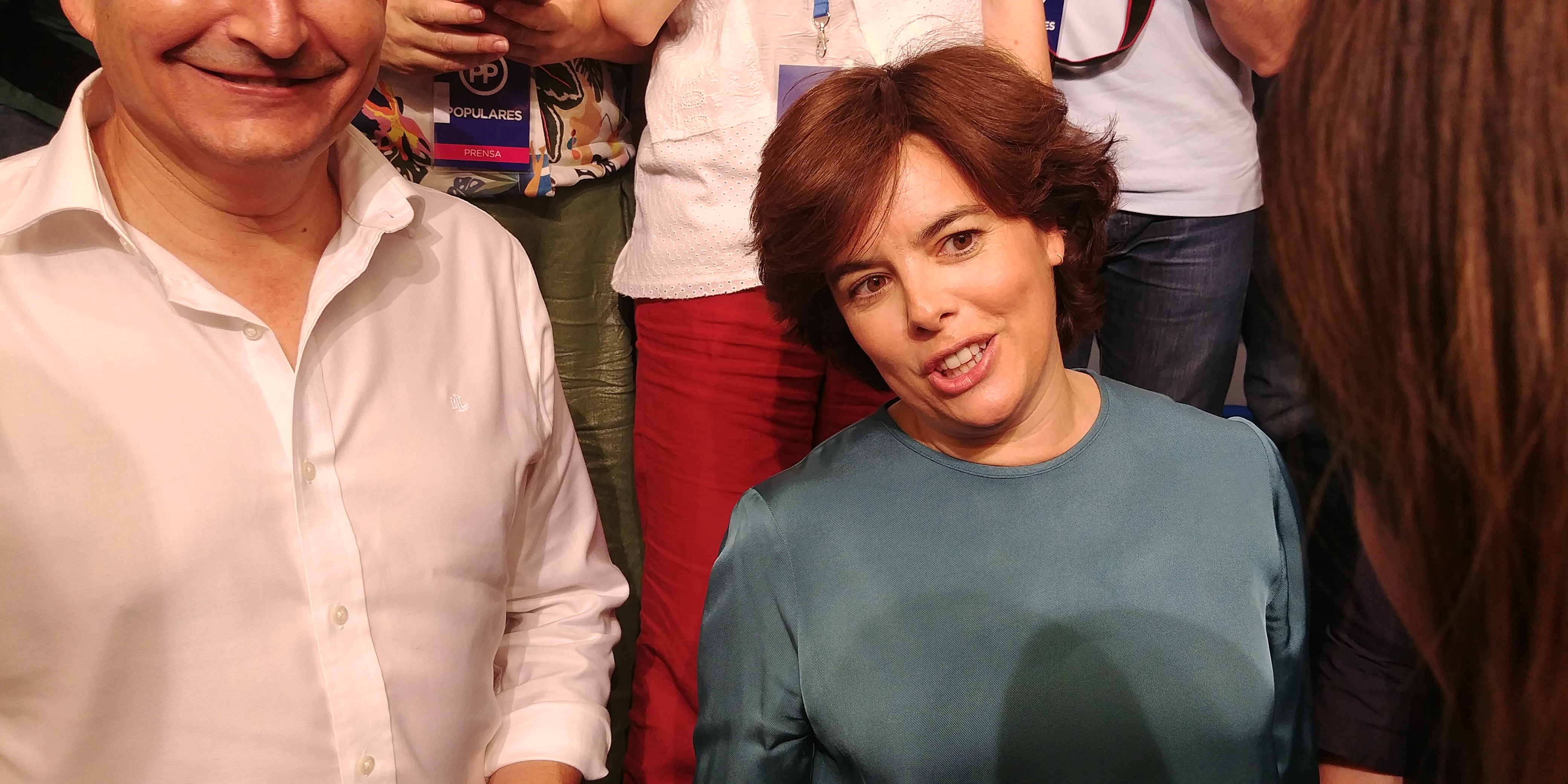 La vencedora en las primarias del Partido Popular, Soraya Sáenz de Santamaría. 