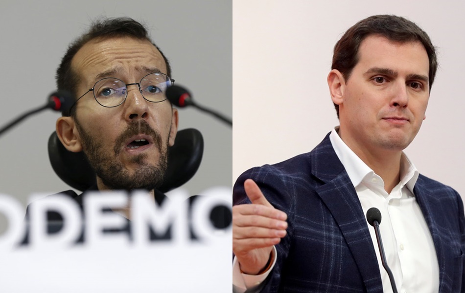 Pablo Echenique y Albert Rivera. 