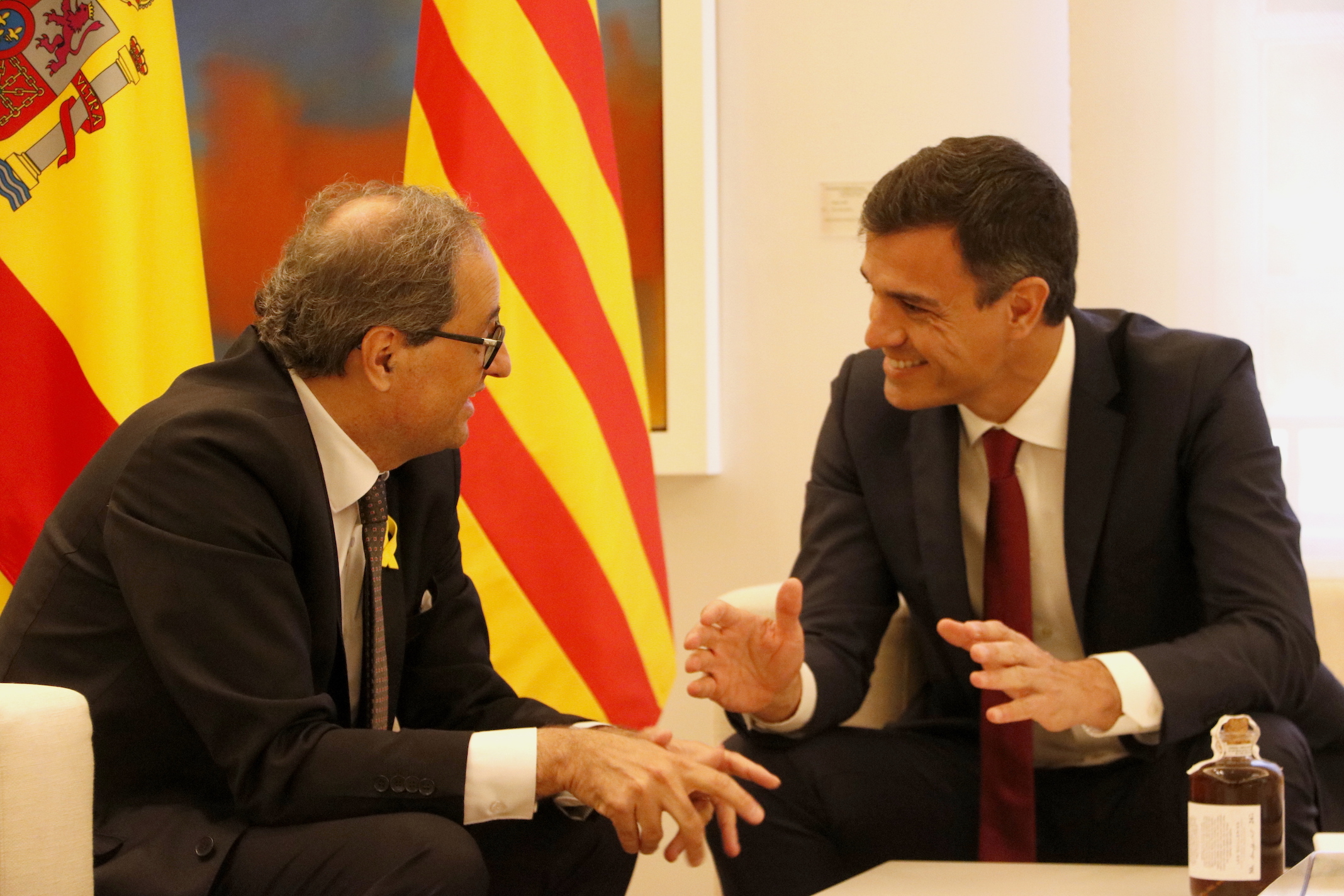 Quim Torra con Pedro Sánchez.