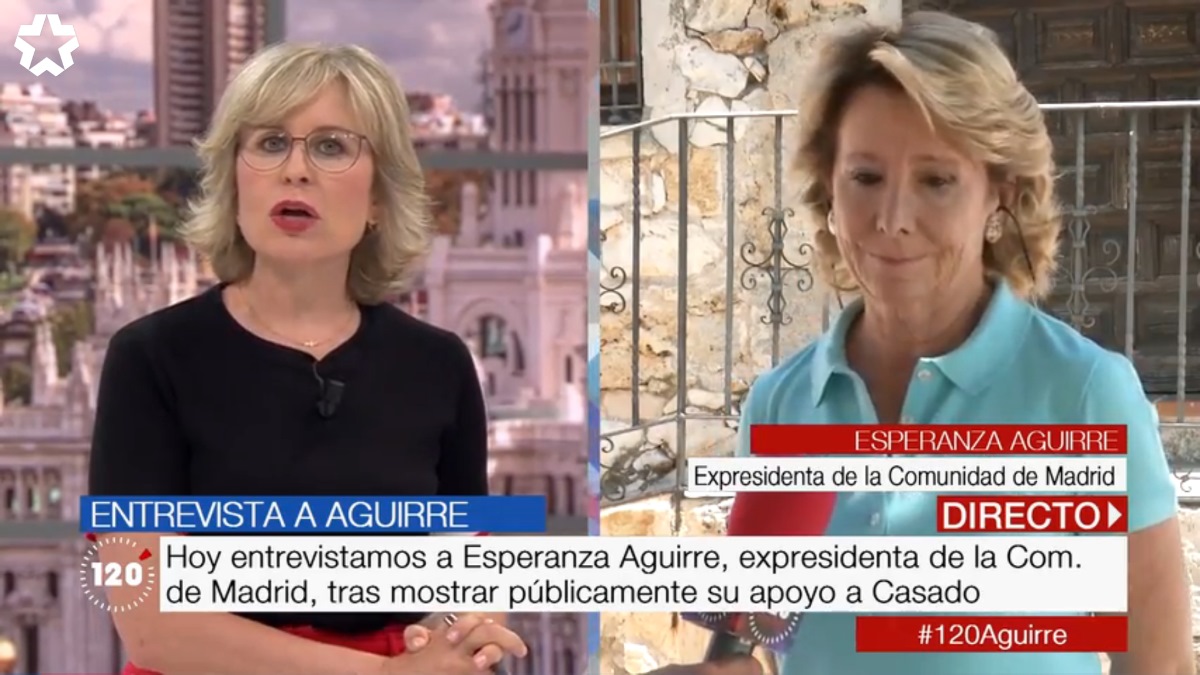 Esperanza Aguirre regresa a Telemadrid
