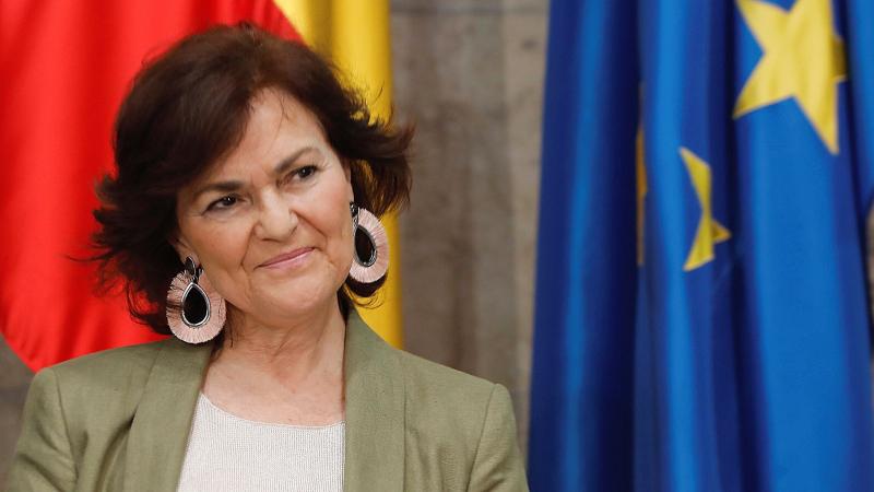 La vicepresidenta del Gobierno, Carmen Calvo