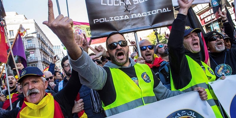 Participantes en una manifestación convocada por Jusapol