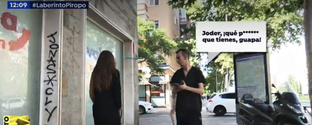 Momento en el que la periodista de Espejo PÃºblico es acosada en la calle