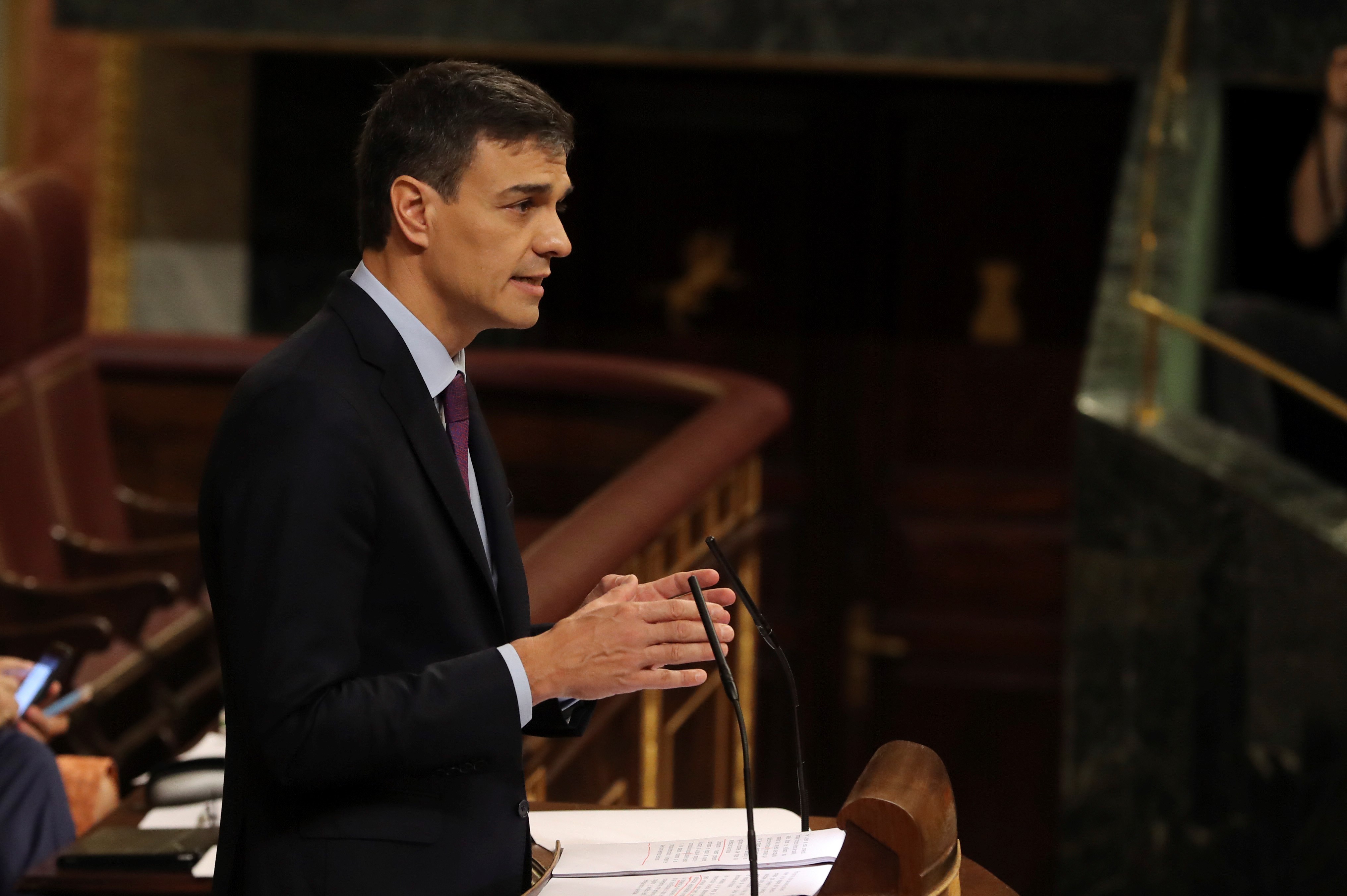 El presidente del Gobierno, Pedro Sánchez, en el Congreso. EFE/Archivo