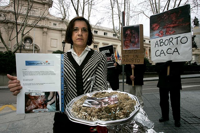 Imagen de archivo de Pilar Gutiérrez cuando lideraba Unidos por la Vida y decía cosas como que el aborto provocaba violencia machista y cáncer