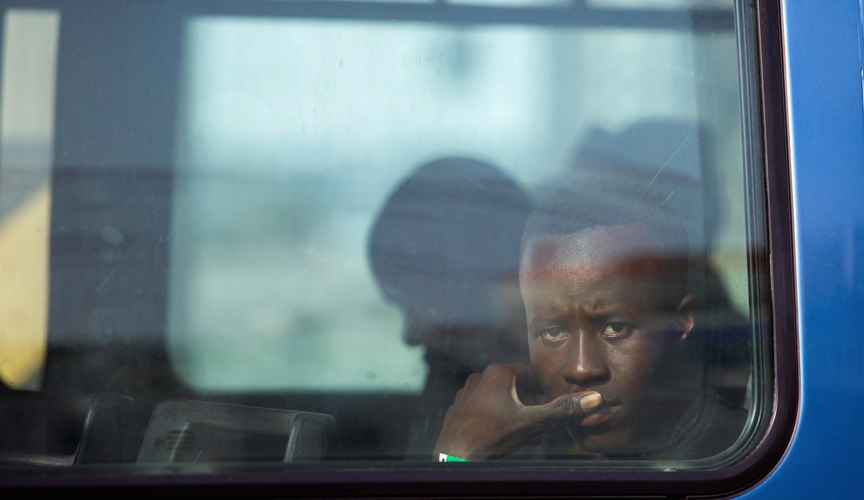 Inmigrante rescatado en aguas andaluzas.