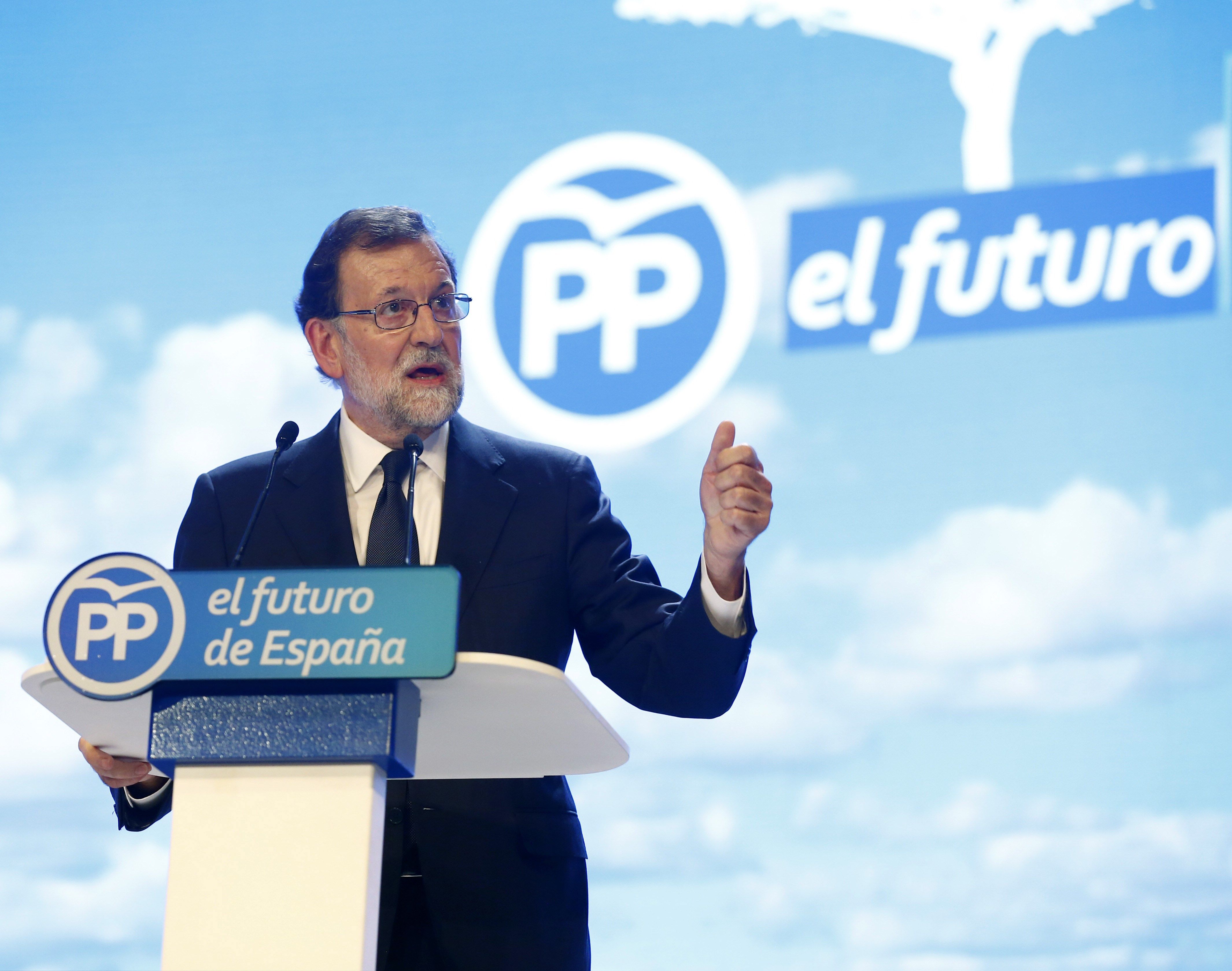 Mariano Rajoy en su discurso en el XIX Congreso del Partido Popular