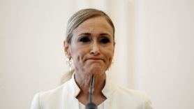 Cristina Cifuentes durante una rueda de prensa