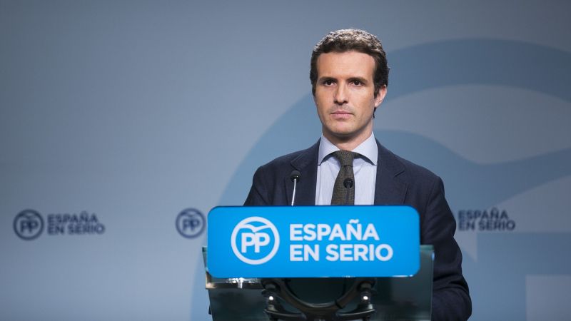 El presidente del Partido Popular, Pablo Casado.