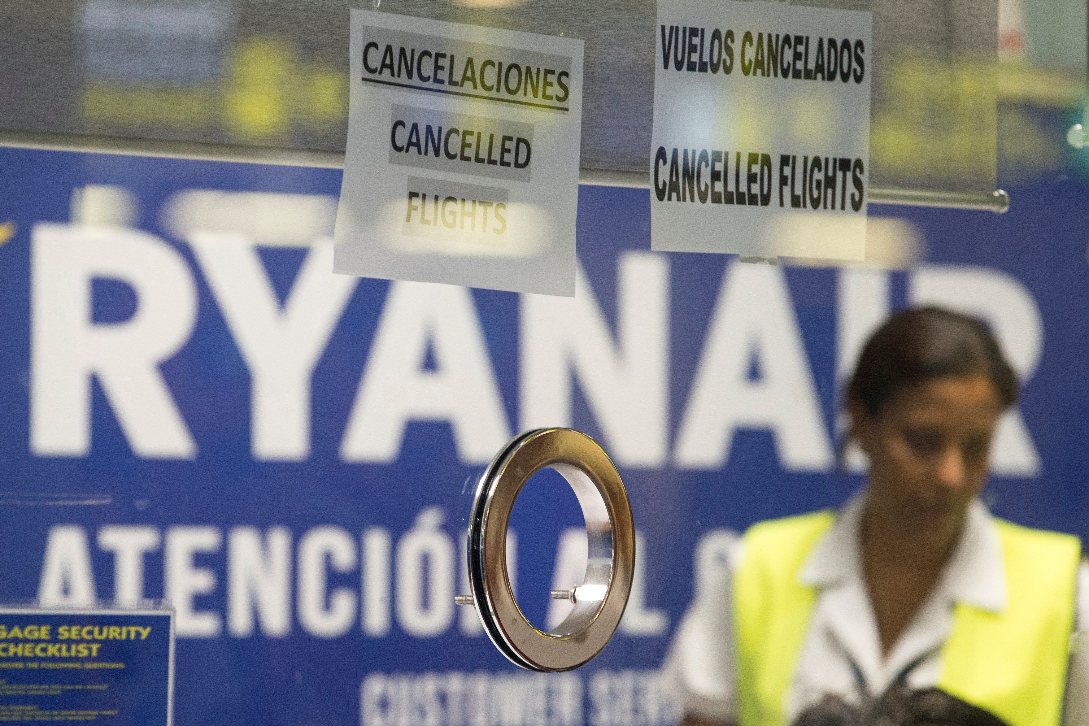 Vuelos cancelados por la huelga en Ryanair
