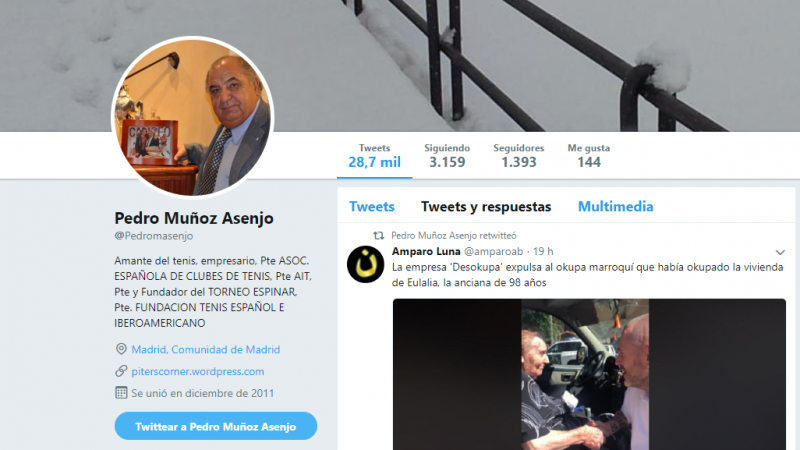 Detalle del perfil de Pedro Muñoz Detalle del perfil de Pedro Muñoz