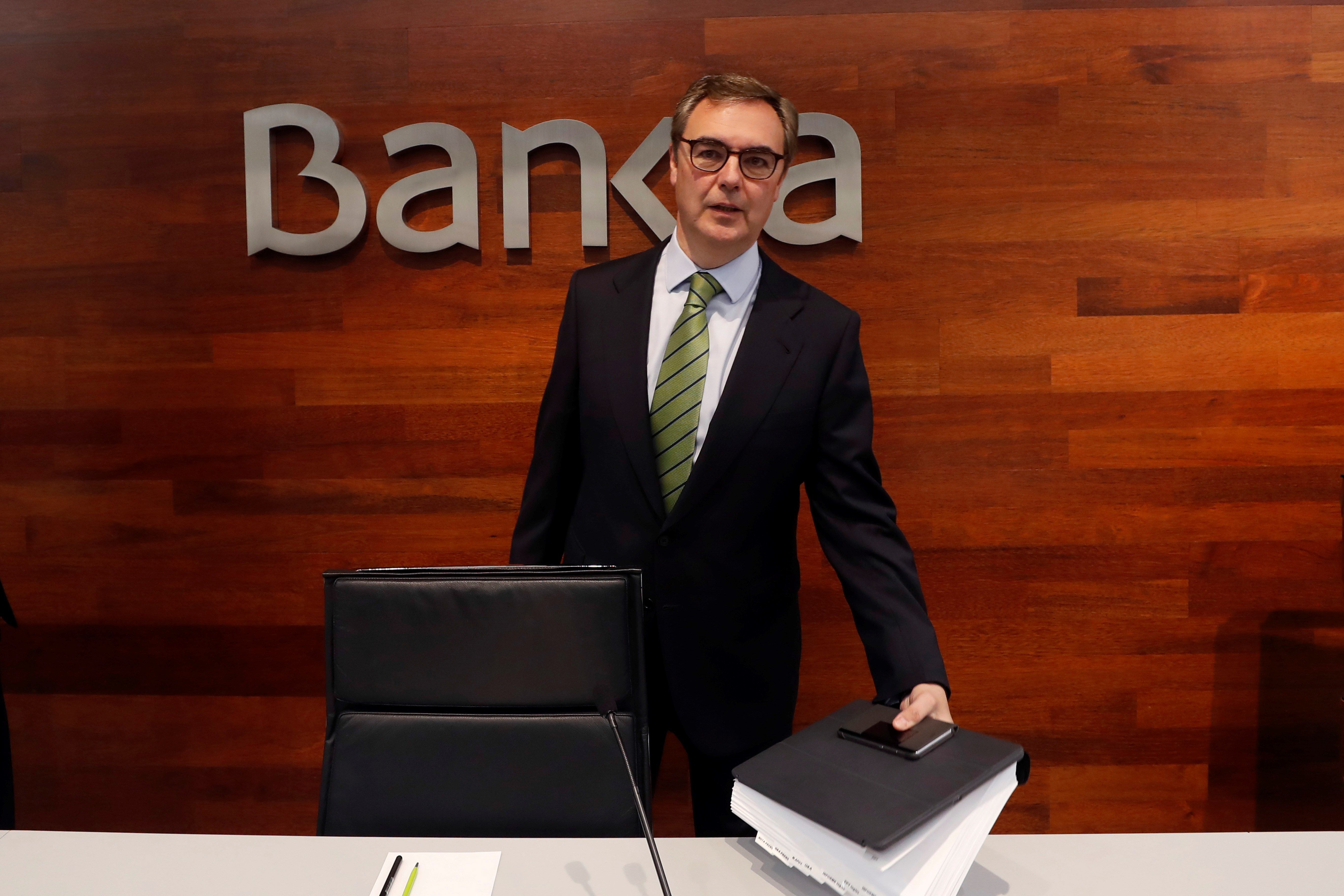 El consejero delegado de Bankia, José Sevilla, expone en rueda de prensa los resultados del banco. EFE/Archivo
