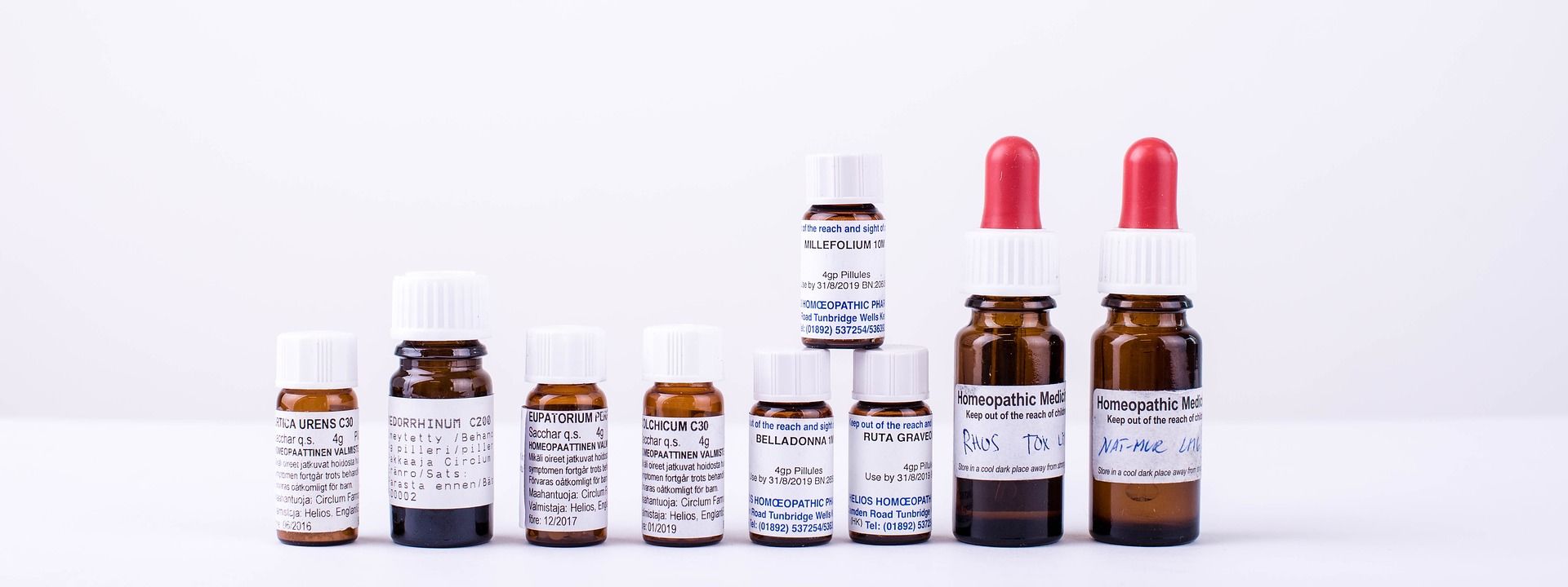 Productos de homeopatía. 
