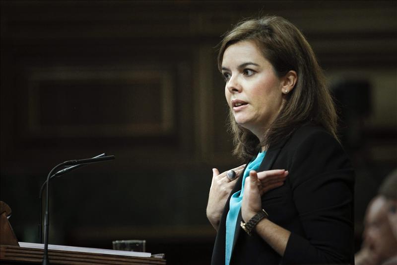 La vicepresidenta del Gobierno, Soraya Sáenz de Santamaría