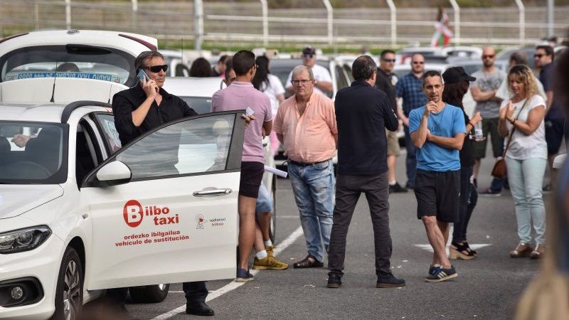 huelga de taxis en Bilbao