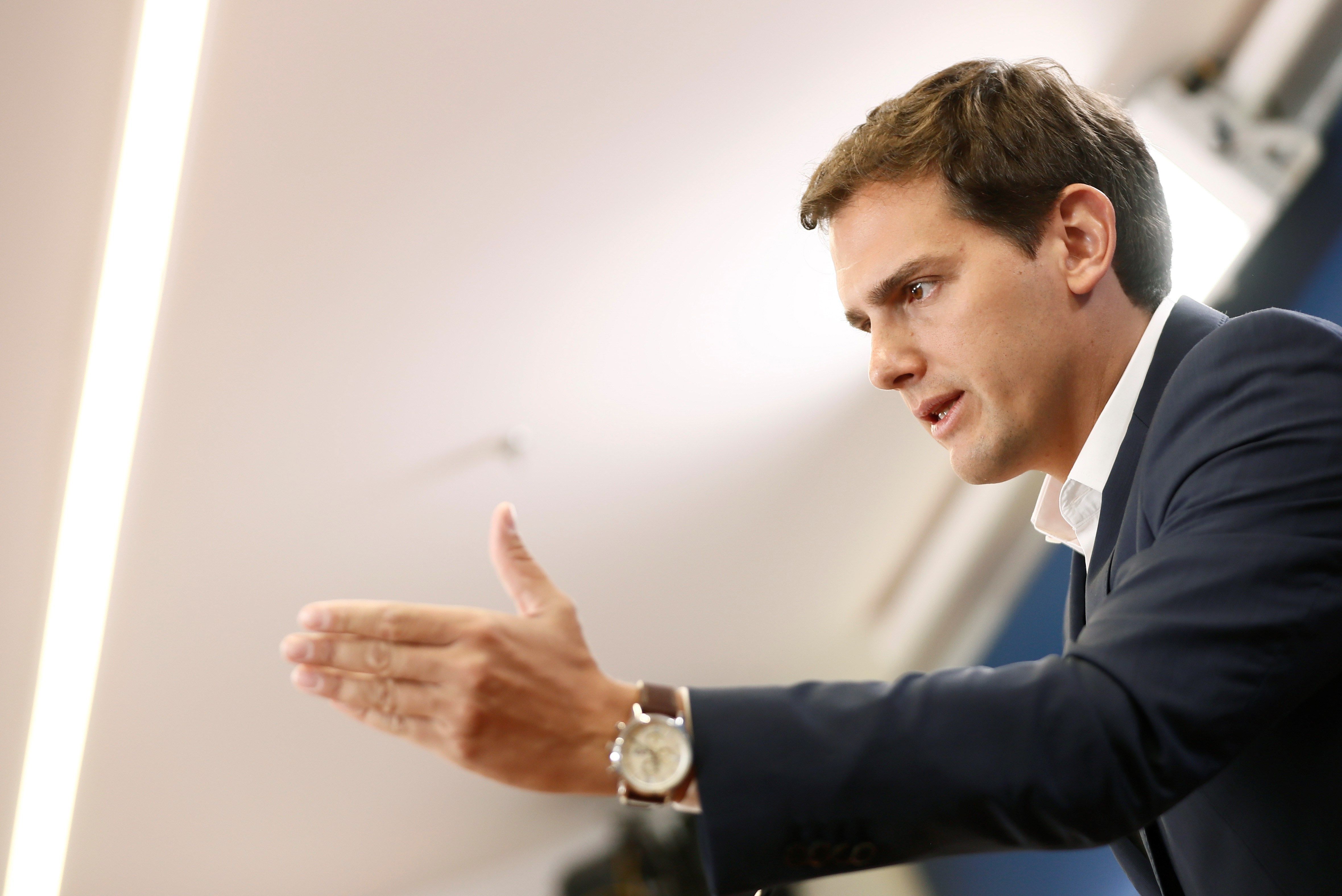 El presidente de Ciudadanos (Cs), Albert Rivera, durante una rueda de prensa. EFE