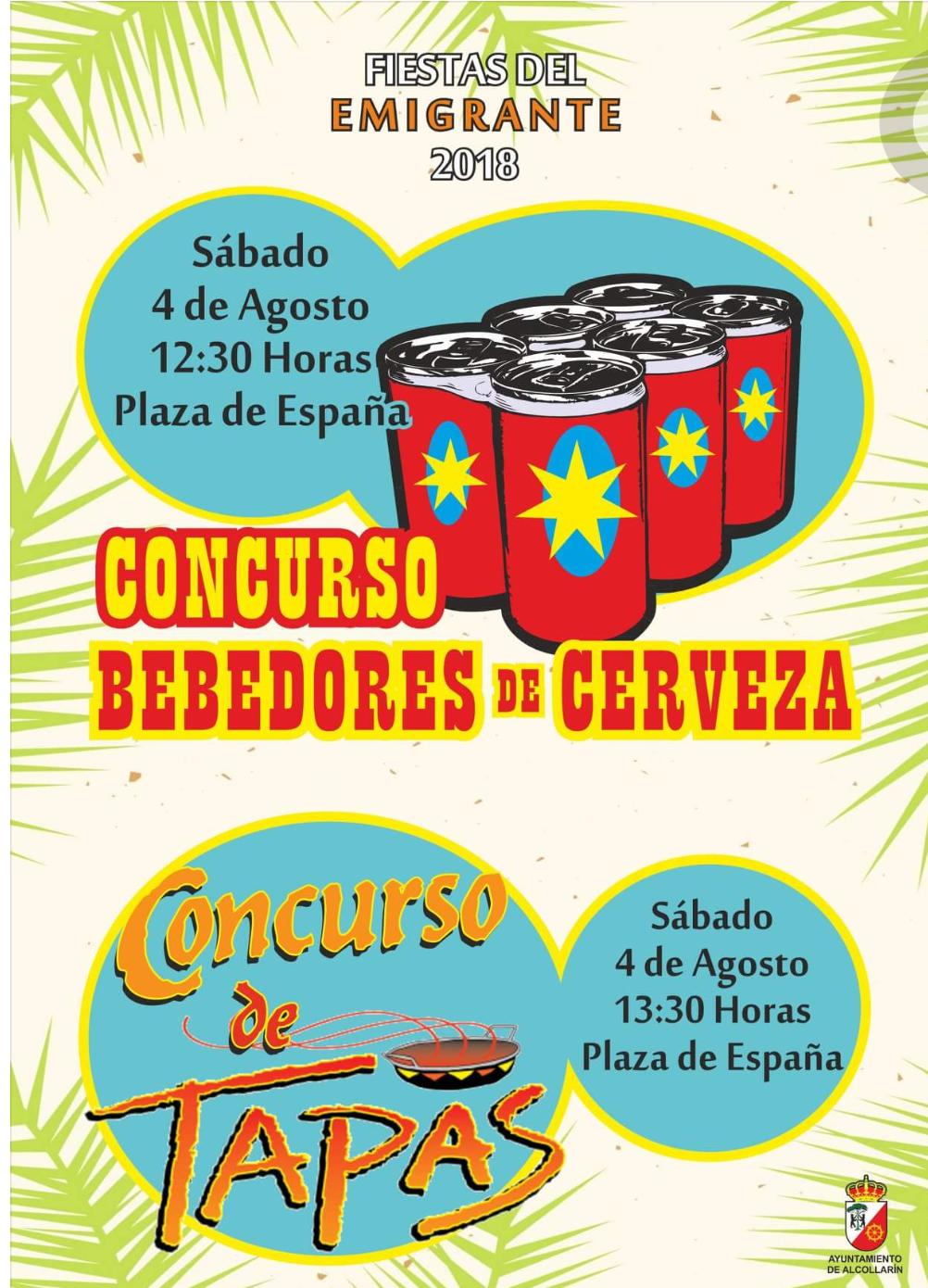 Cartel del concurso de cerveza en Alcollarín (Cáceres)