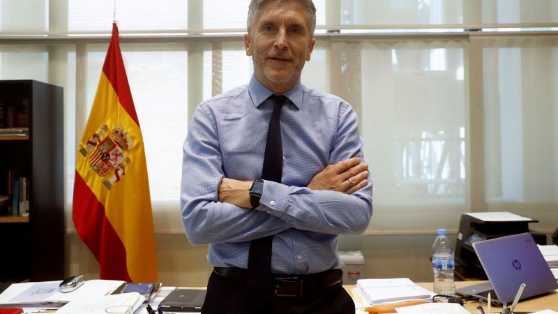 El ministro del Interior, Fernando Grande-Marlaska, en una entrevista con Efe