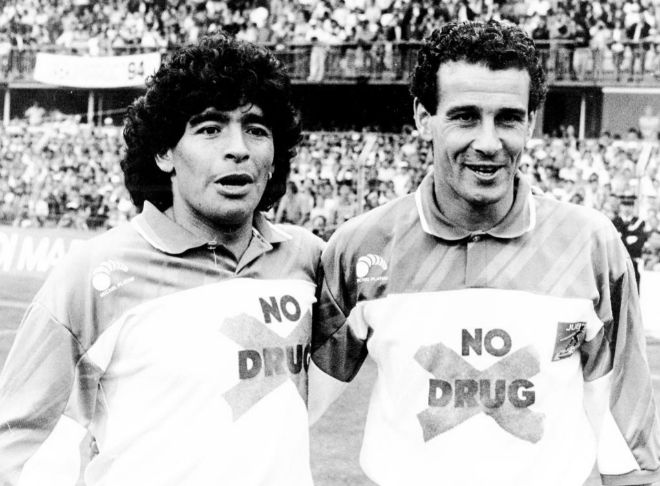 Diego Armando Maradona y Julio Alberto