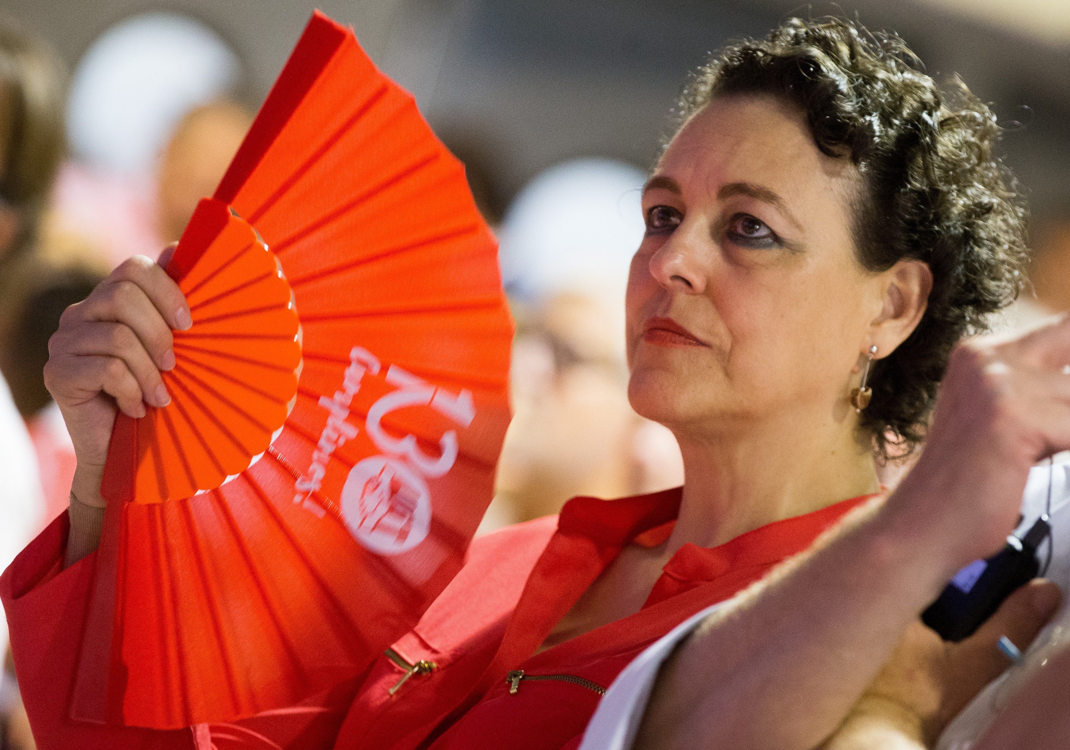 La ministra de Trabajo, Magdalena Valerio, ayer durante el acto de conmemoración de los 130 años de la fundación de UGT. EFE