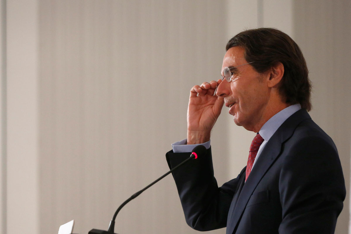 El expresidente del Gobierno y presidente de FAES, José María Aznar