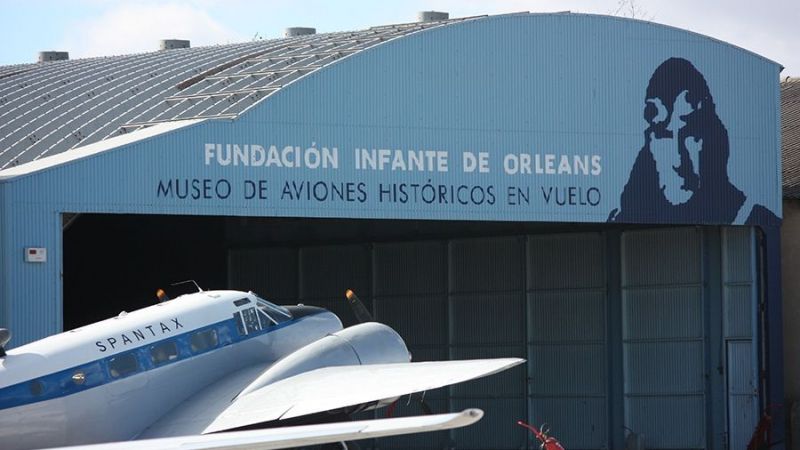 Hangar en Cuatro Vientos donde la FIO tiene su actual sede