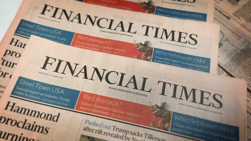 Imagen de archivo de ejemplares del 'Financial Times'