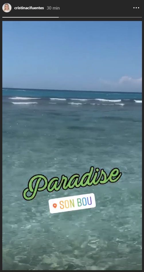 La historia en el Instagram de Cifuentes desde la playa de Son Bou