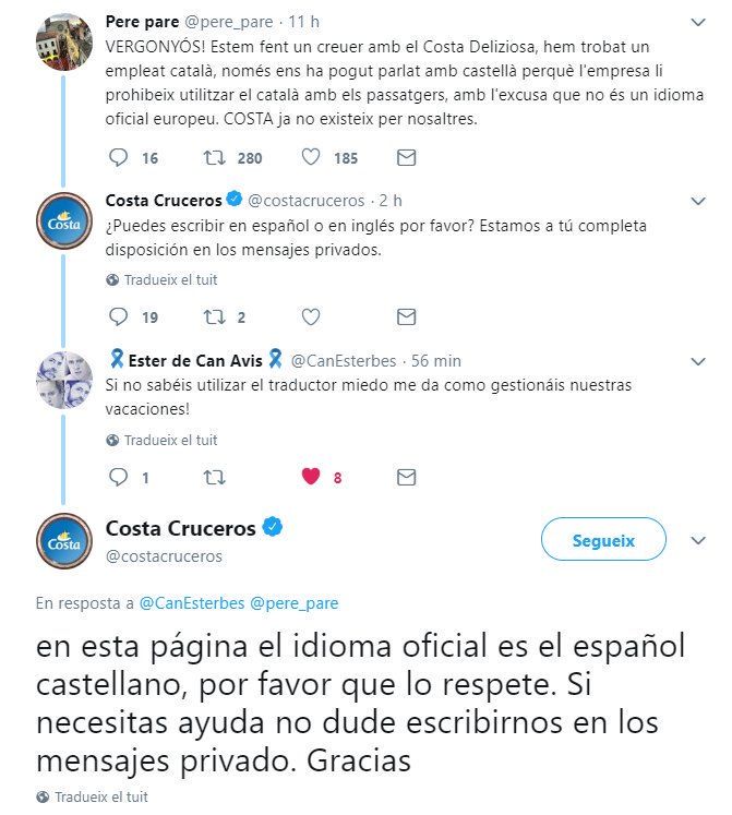 Captura de la conversación que ya ha sido borrada - Twitter @Berlustinho