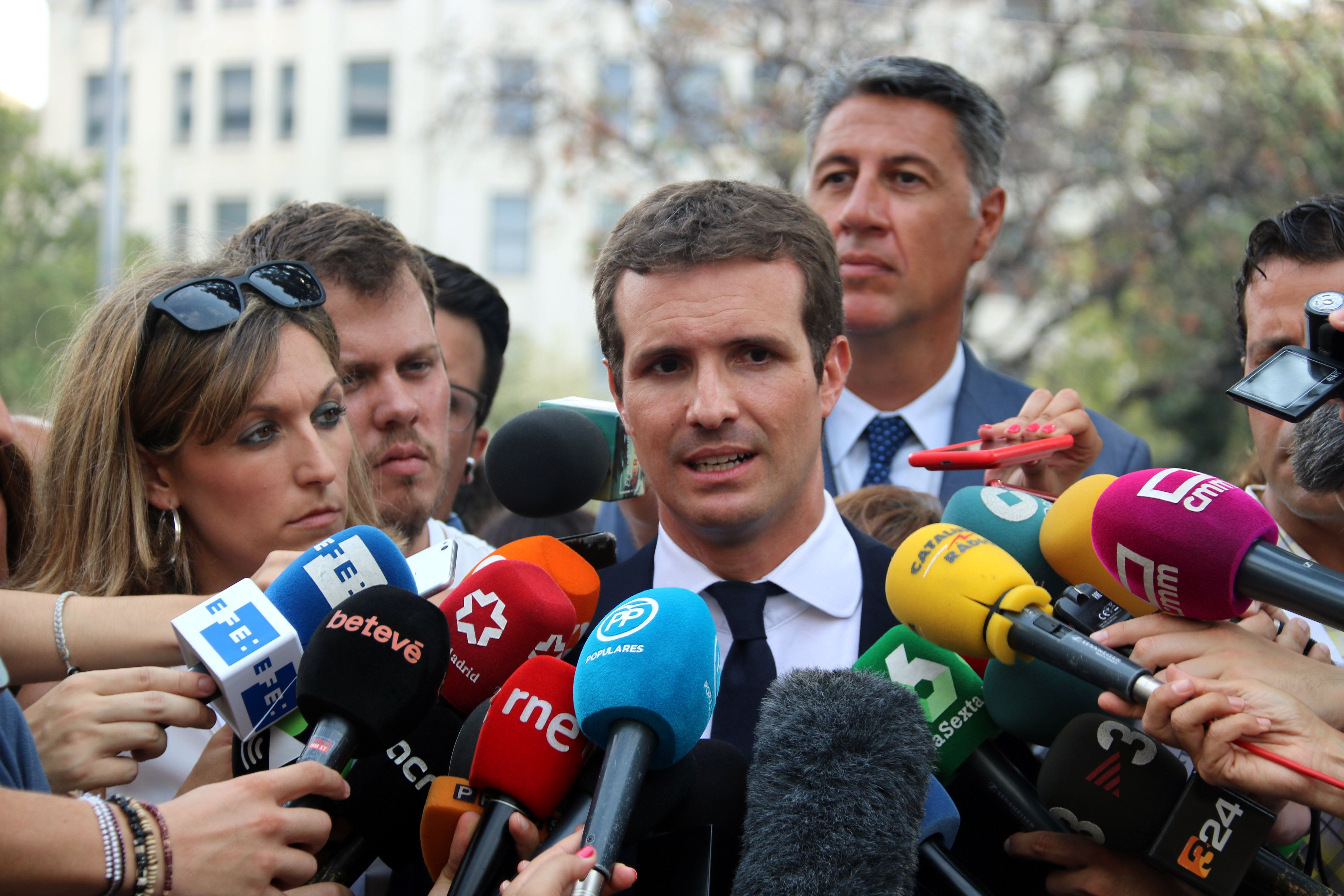 Rueda de prensa de Pablo Casado en Barcelona - ACN