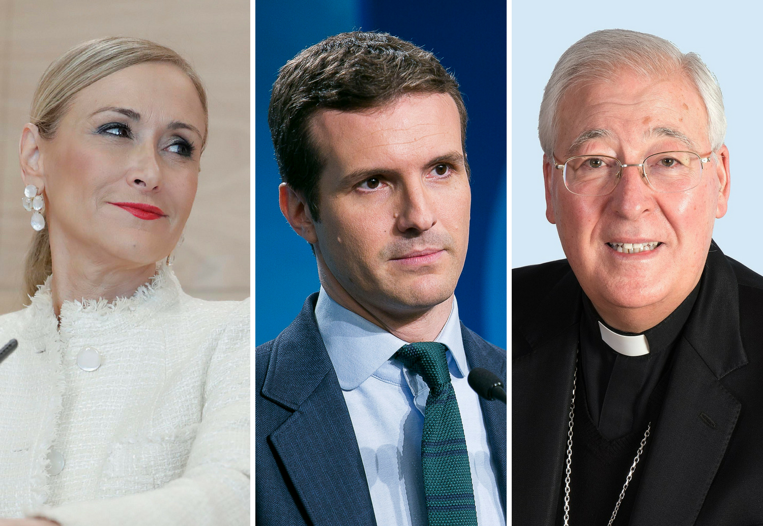 Cristina Cifuentes, Pablo Casado y Juan Antonio Reig Pla