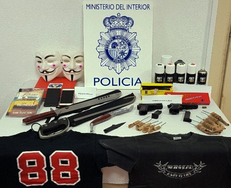 Material incautado a miembros de Hogar Social Toledo - Policía Nacional 