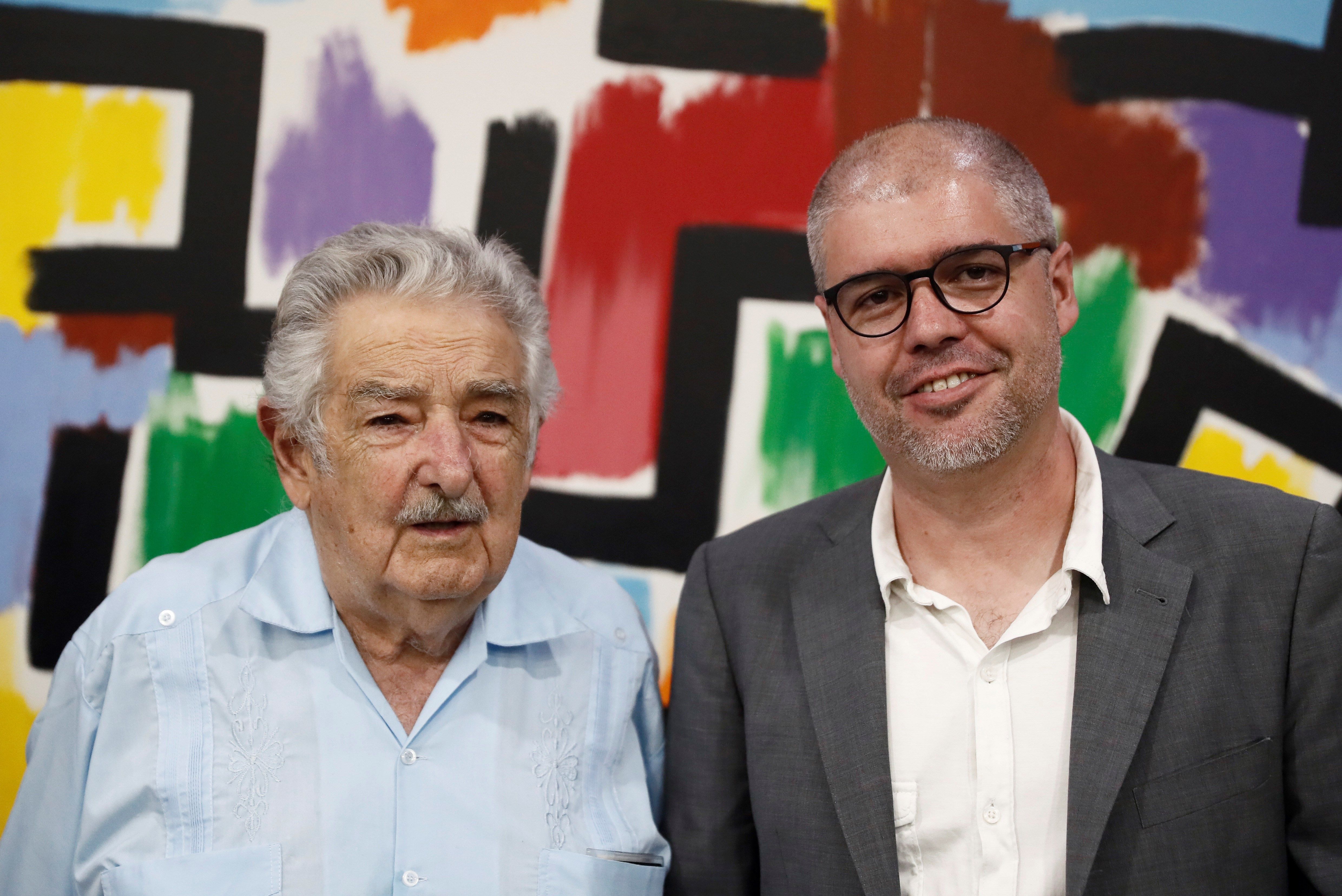 El secretario general de CCOO, Unai Sordo y el expresidente de Uruguay José Mujica