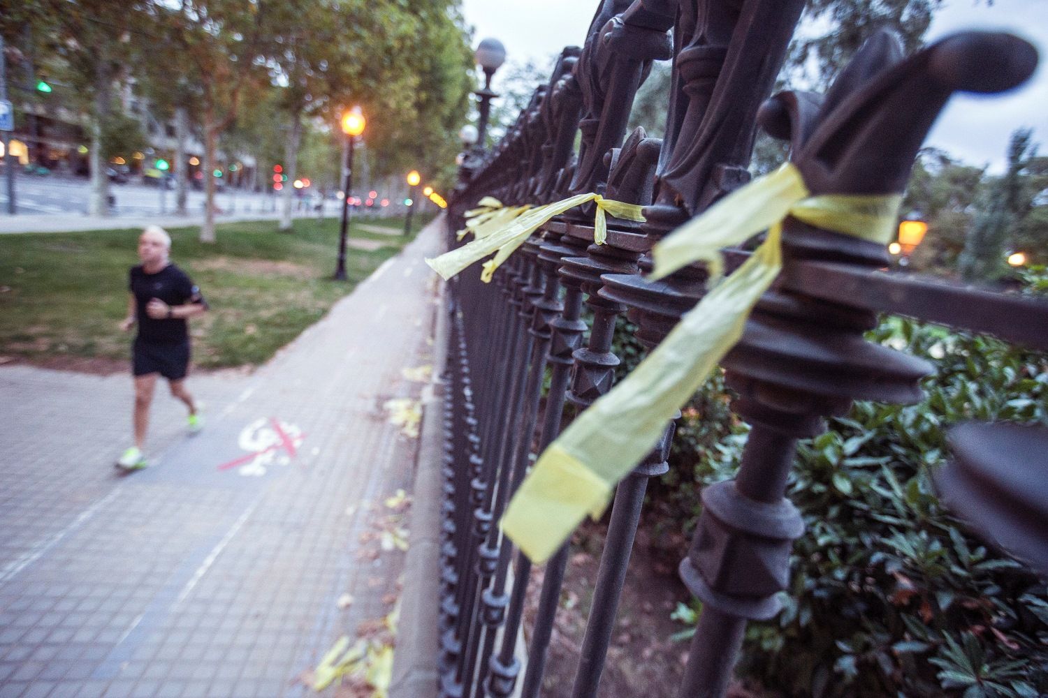 Paseo Pujades de Barcelona donde una mujer fue agredida cuando retiraba lazos amarillos, el pasado sábado