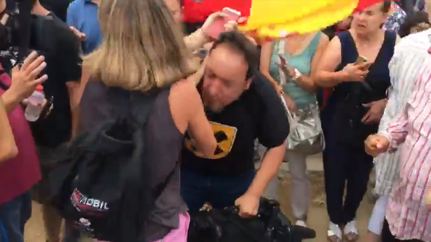 Resultat d'imatges de agresiÃ³ telemadrid