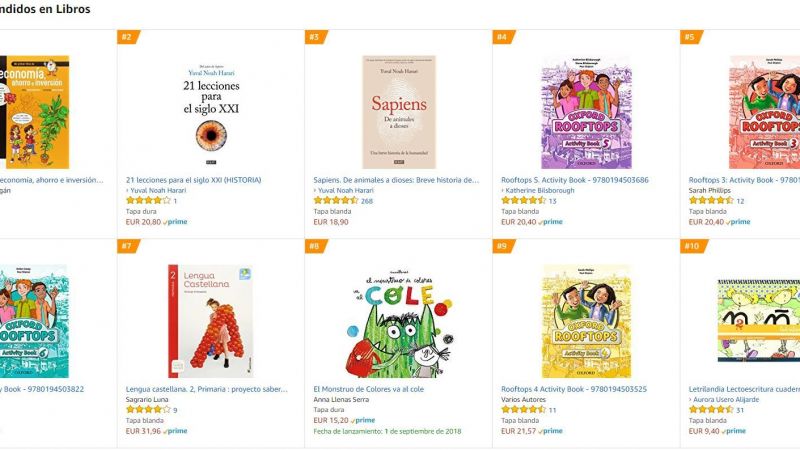 Libros más vendidos en Amazon