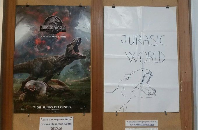 Los dos carteles de 'Jurassic World'