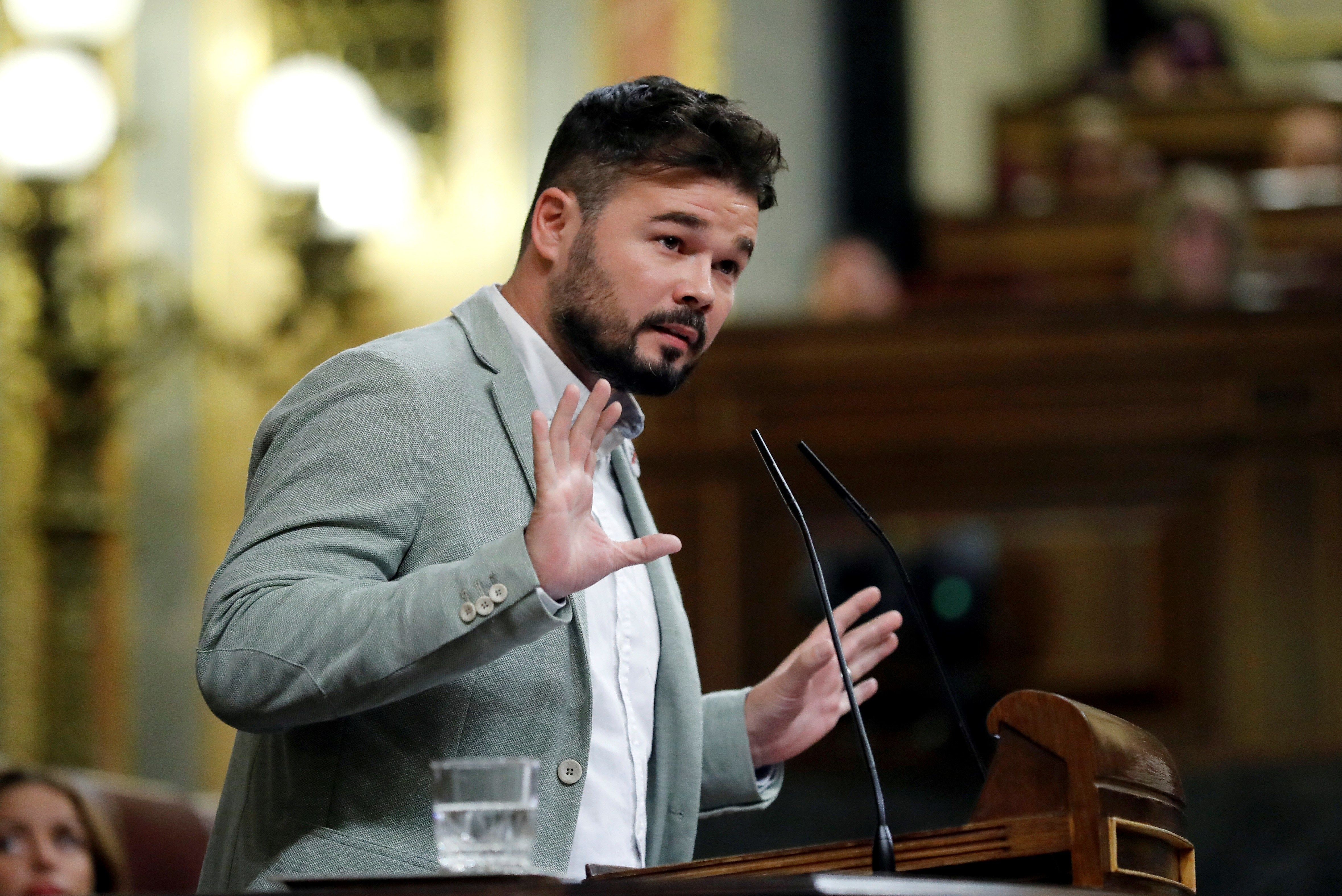 El portavoz adjunto de ERC en el Congreso, Gabriel Rufián. EFE/Archivo