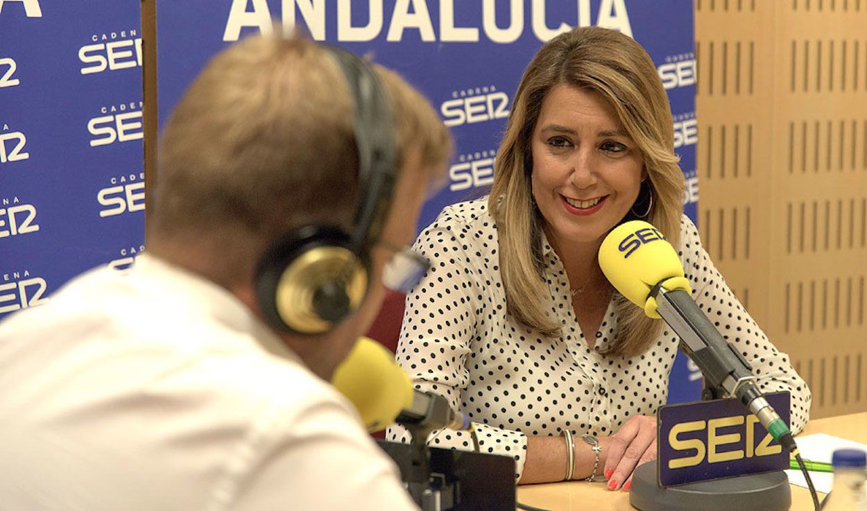 Susana Díaz, ayer en el programa La ventana de Andalucía con Fernando Pérez Monguió.