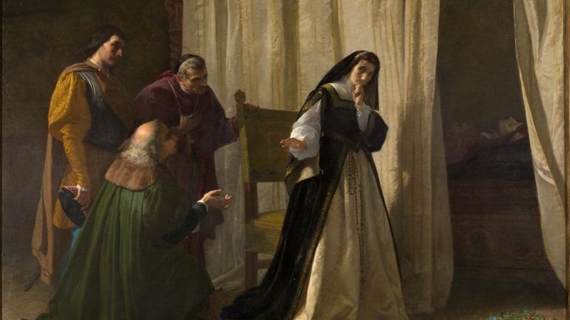 El romanticismo y la leyenda han adornado de sentimientos las visitas de Juana al cadáver de su marido, cuando en realidad todo obedecía al miedo de que le robasen las joyas al difunto. Fuente: Museo del Prado