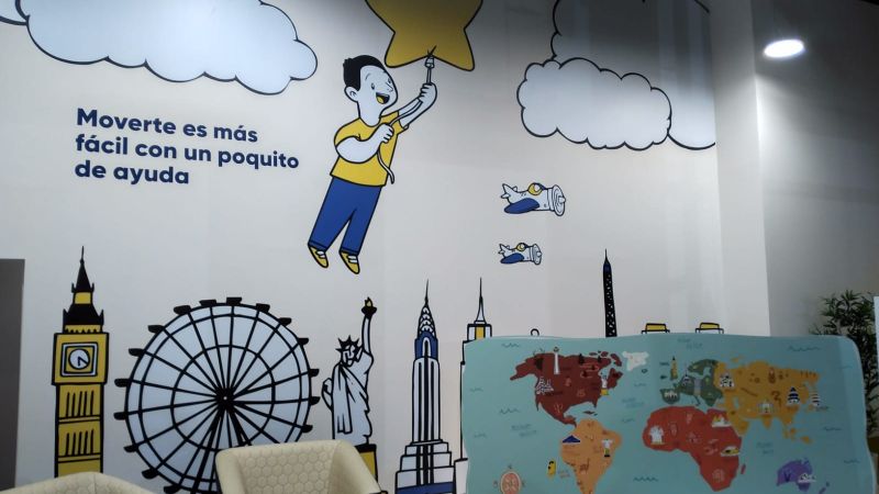 Decorado de la oficina de Pibank en Madrid. Decorado de la oficina de Pibank en Madrid.
