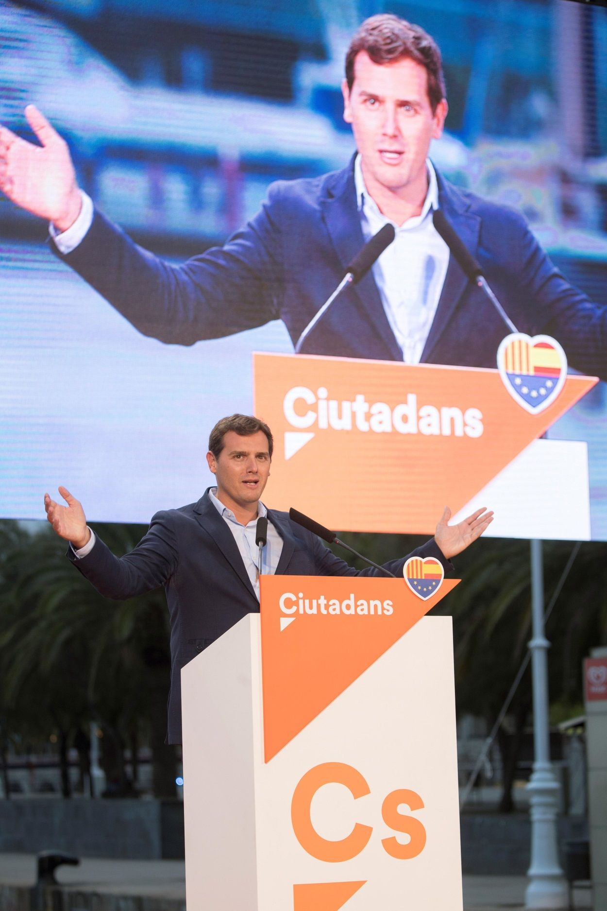 Albert Rivera durante un acto en Barcelona