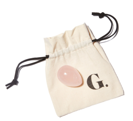 Huevo vaginal de cuarzo rosa a la venta en su web - Fuente: Goop.com