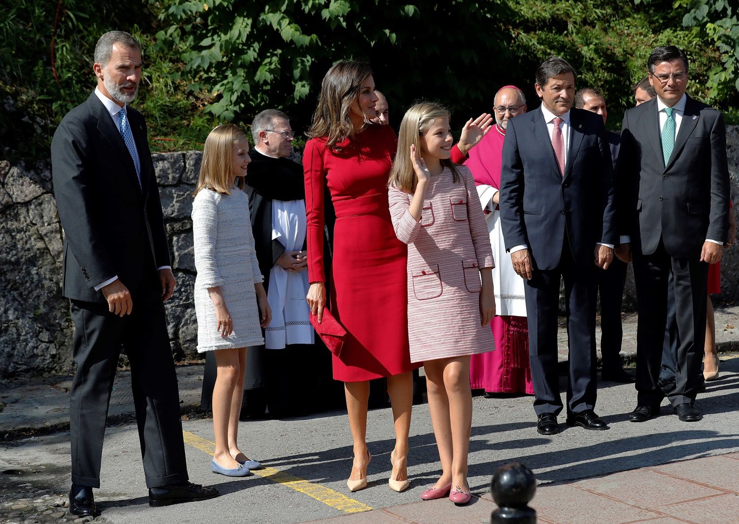 La princesa Leonor junto a los Reyes y la Infanta Sofía en el que es su primer acto oficial en esta comunidad. 