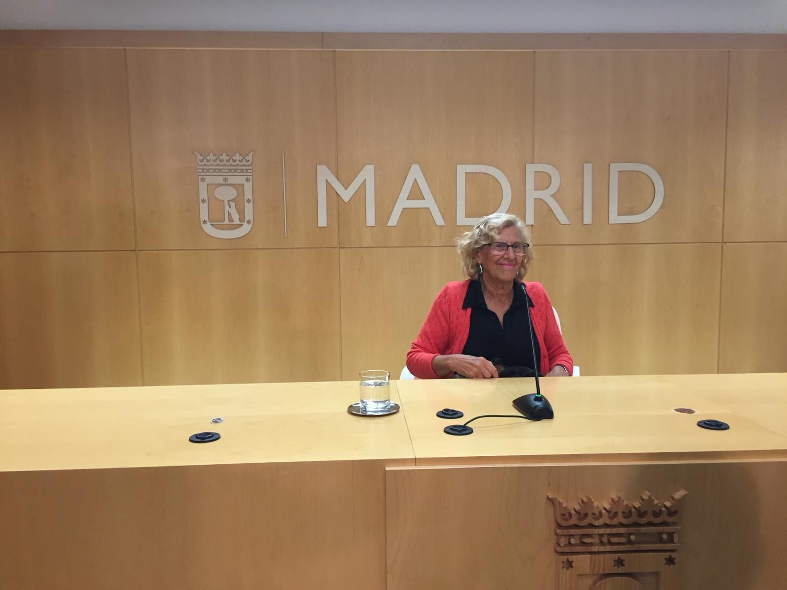 Manuela Carmena, en rueda de prensa. A.S.