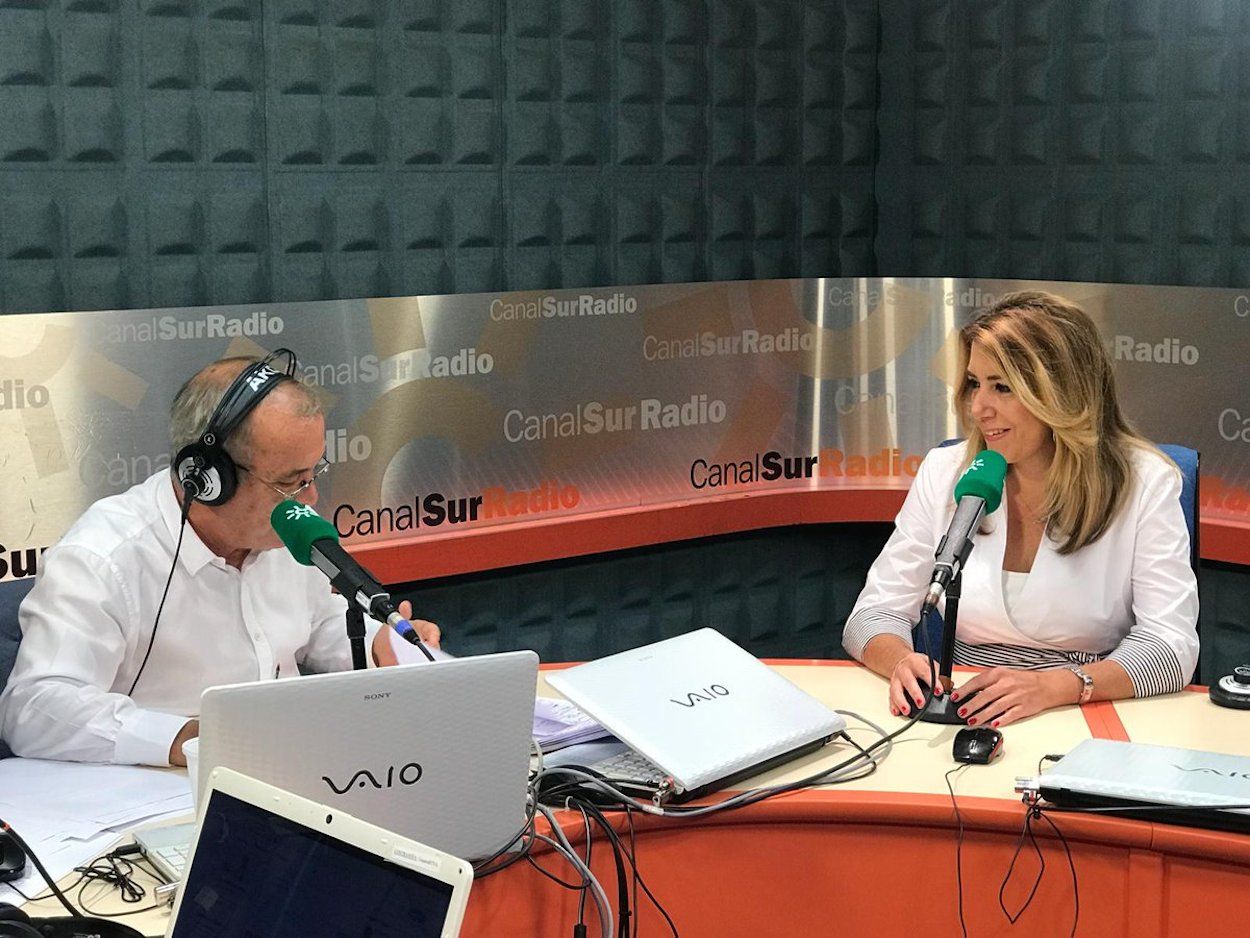 Susana Díaz, esta mañana en Canal Sur Radio con Tom Martín Benítez.
