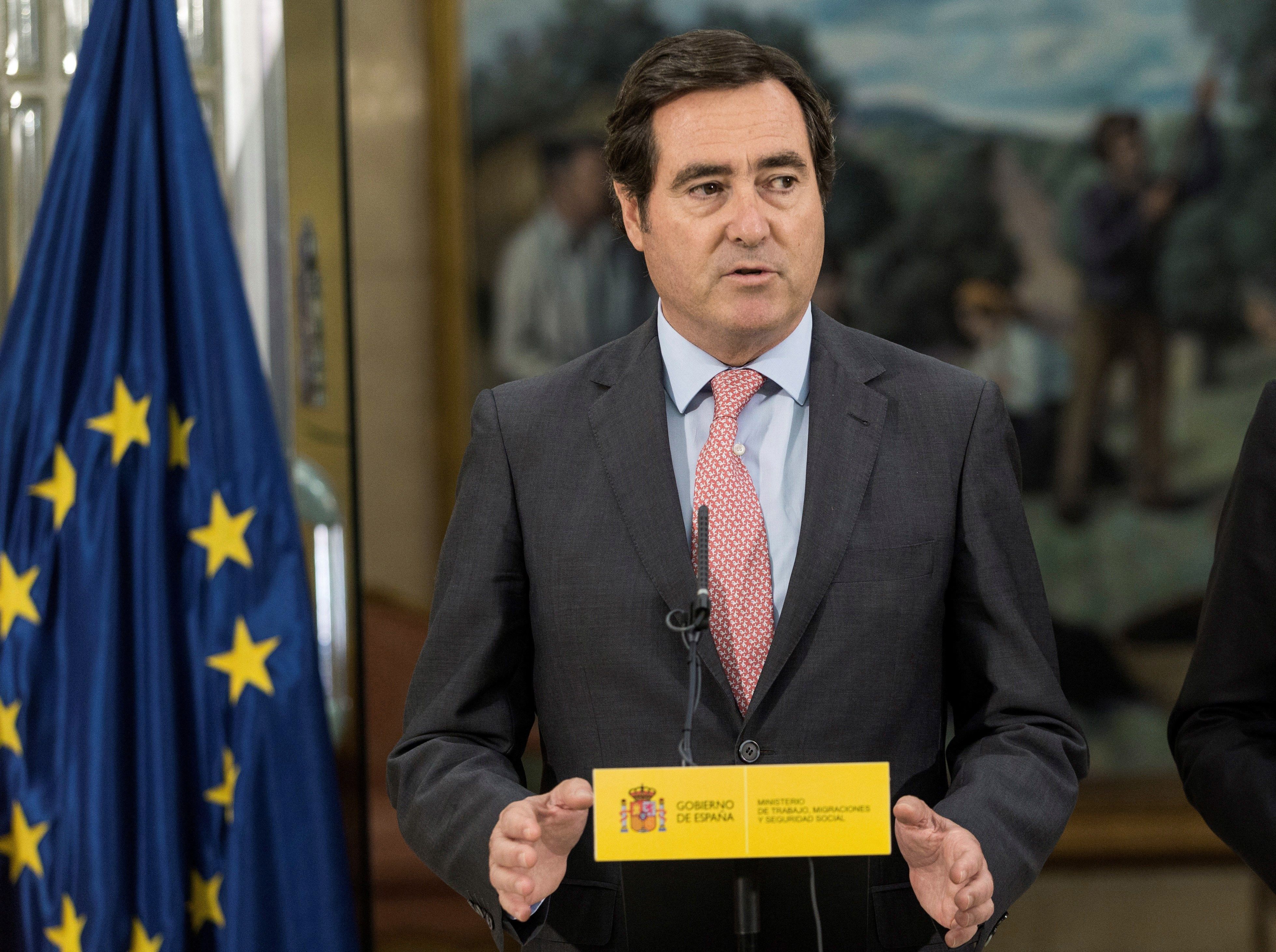 En la imagen, el actual presidente de la patronal de las pymes (Cepyme), Antonio Garamendi, quien ha anunciado hoy su candidatura para ser el próximo presidente de la CEOE. EFE/Archivo