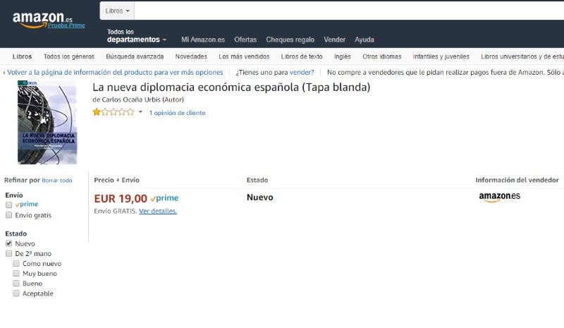Libro de Pedro Sánchez en Amazon por 19,90 euros